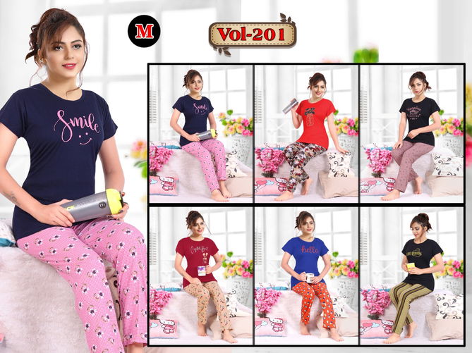 Kavyansika Pocket Friendly 201 Hosiery Cotton Night Wear Collection